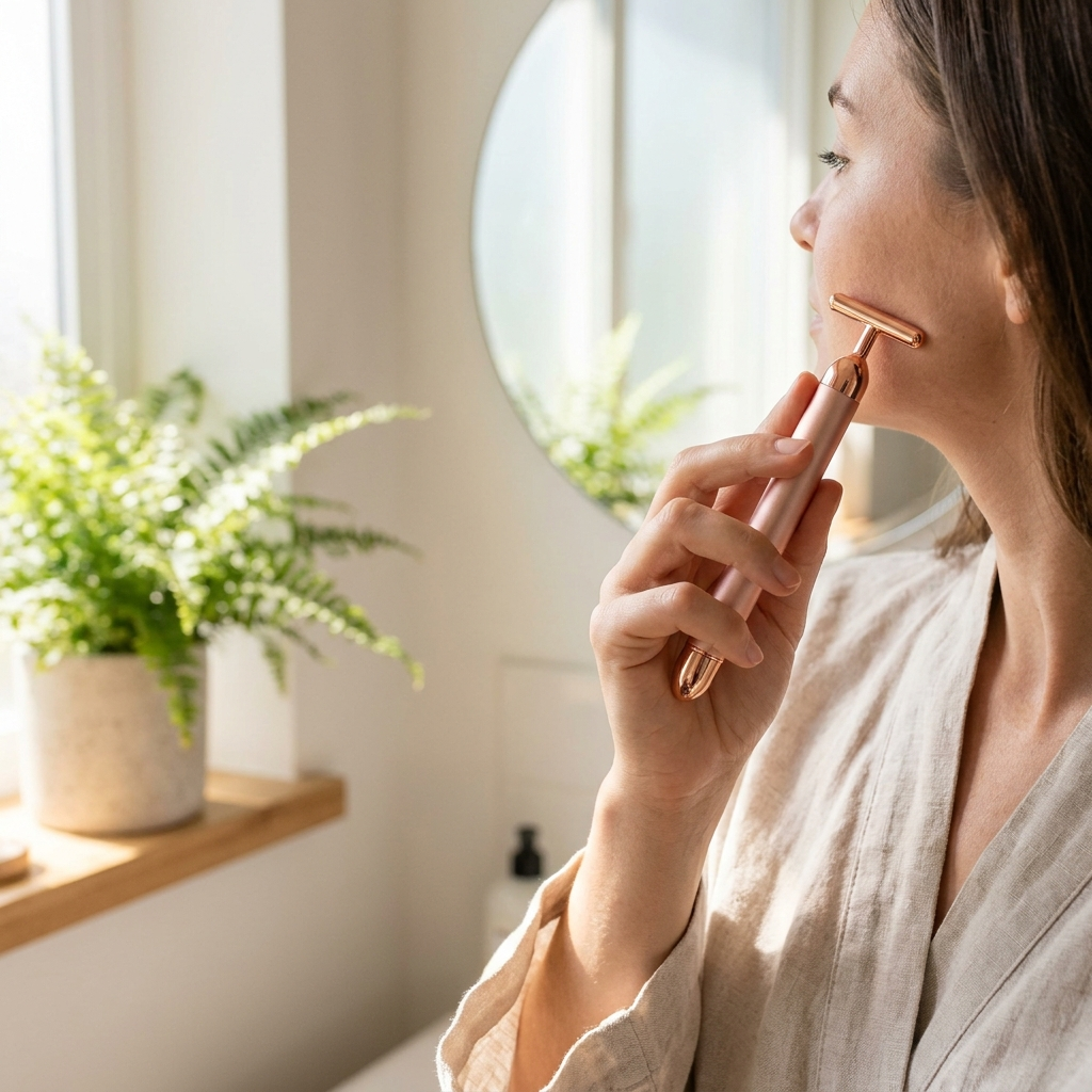 Rose Gold Facial Massager